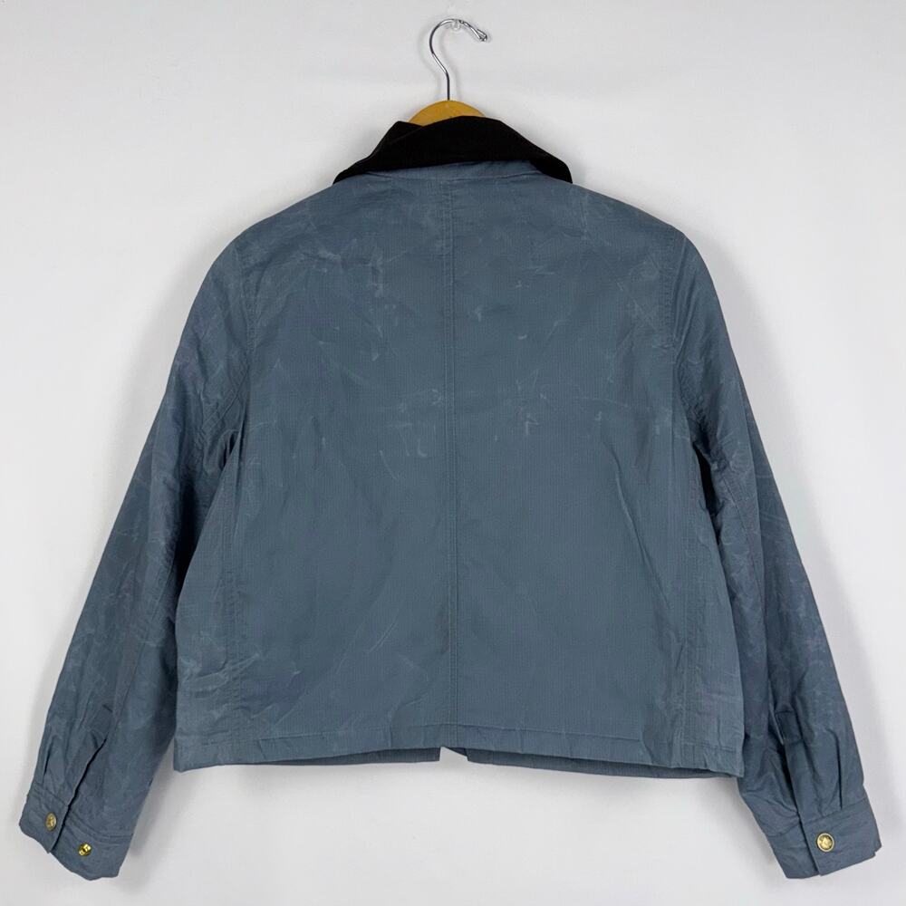 J Crew Women's Short Barn Jacket English Ripstop Cotton XXS Coastal Blue - Picture 7 of 16